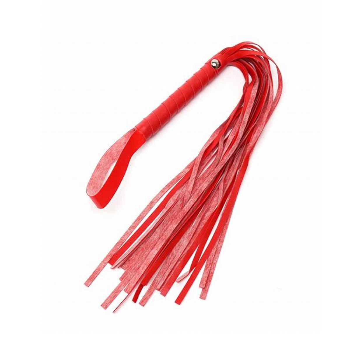 Fantasia Acessório Chicote Luxo Tiras Corino Vermelho Fantasia Acessório Chicote Luxo Tiras Corino Vermelho